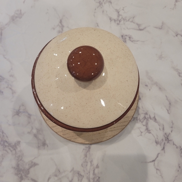 Vintage Tea Ceramic Canister with Lid Retro Kitchen Decor Storage - Picture 4 of 16